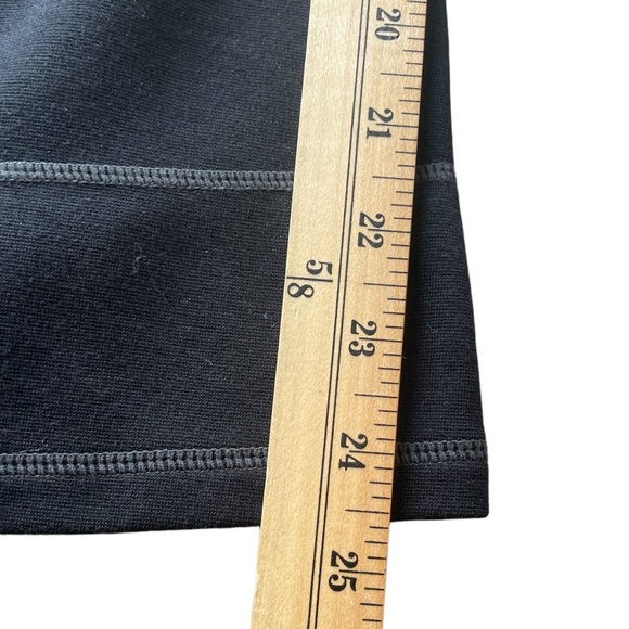 ATHLETA Black Ponte Knit Contour Athletic Dress Zipper Trim Shortsleeve - Sz XXS - Picture 10 of 10